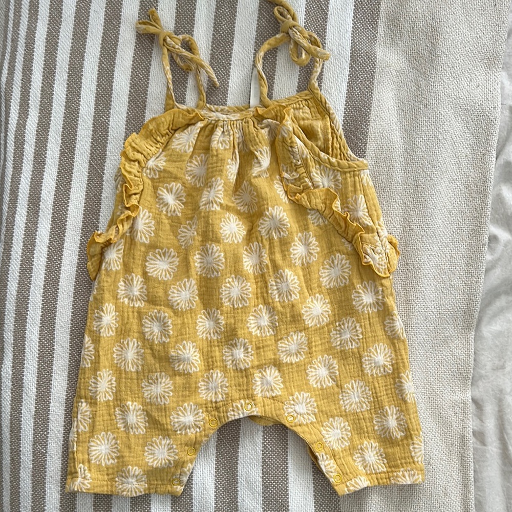 Wild Wawa Yellow Floral Baby Romper